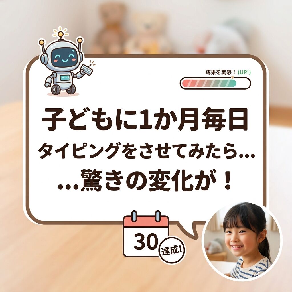 「こんなに速くなった！」1か月間のタイピング練習で見えた子どもの成長